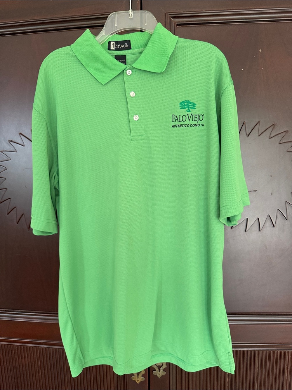 HARTWELL PALO VIEJO PUERTO RICAN RUM Green Men’s Polo Shirt Size L